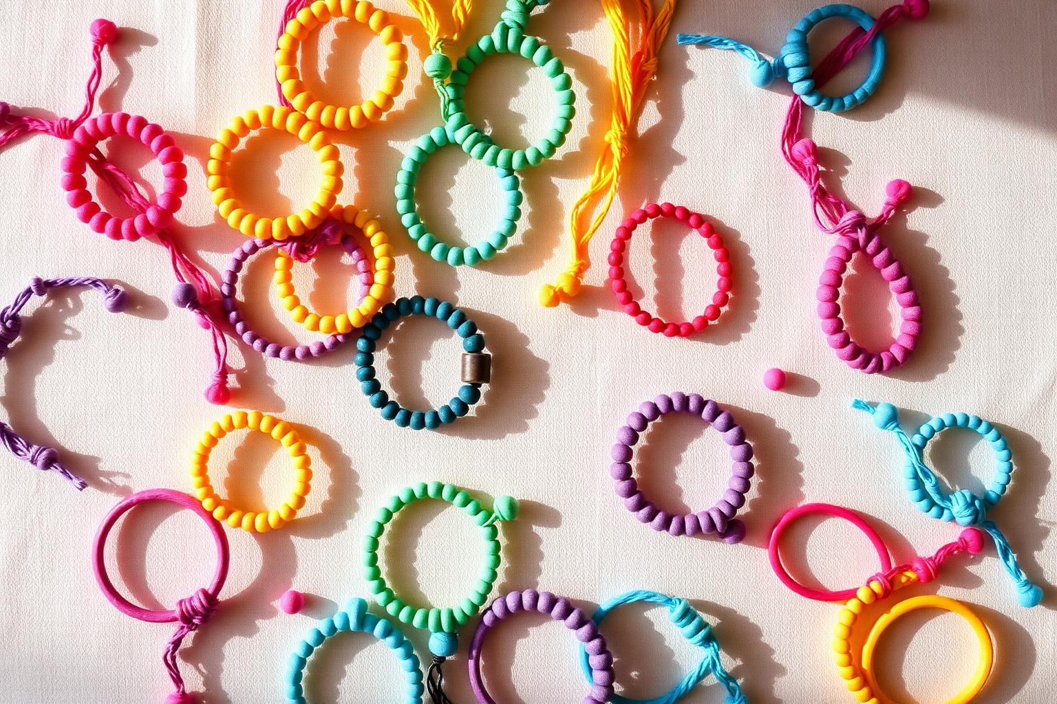 Colorful handmade bracelets